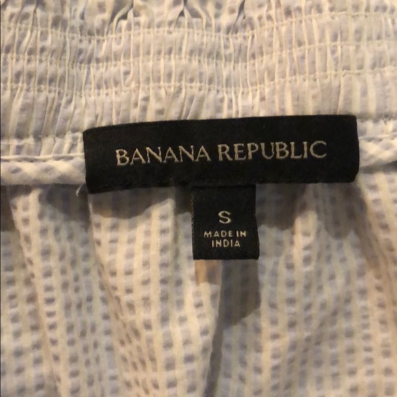 Banana republic off shoulder top Blue and white - Picture 3 of 4